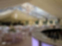 Marquees Direct wedding marquee with cone roof, ivory linings and fairy lights