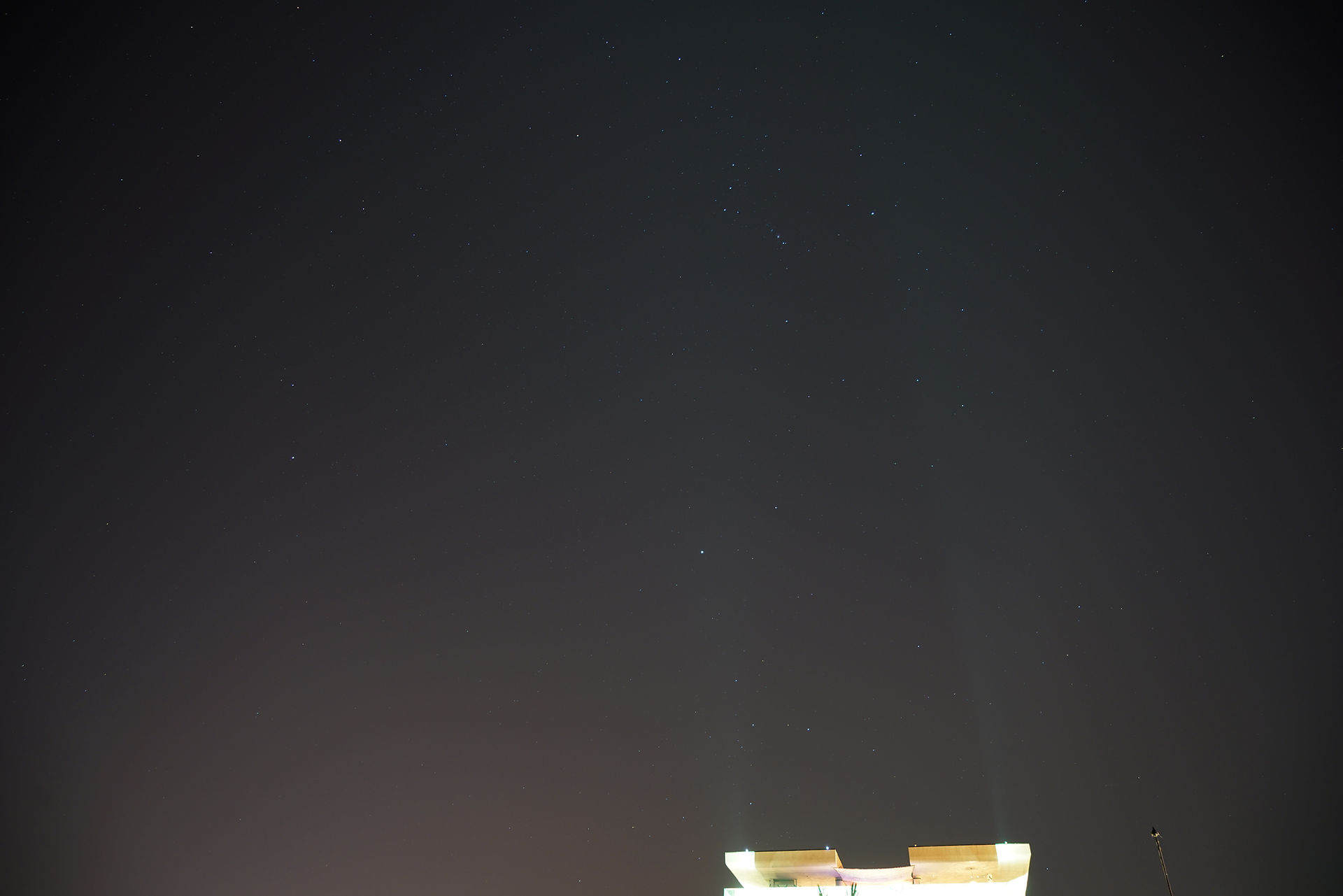 Orion Constellation above the hotel