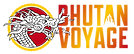 Adventure-themed Bhutan logo with dragon and mountains showcasing hiking and trekking tours