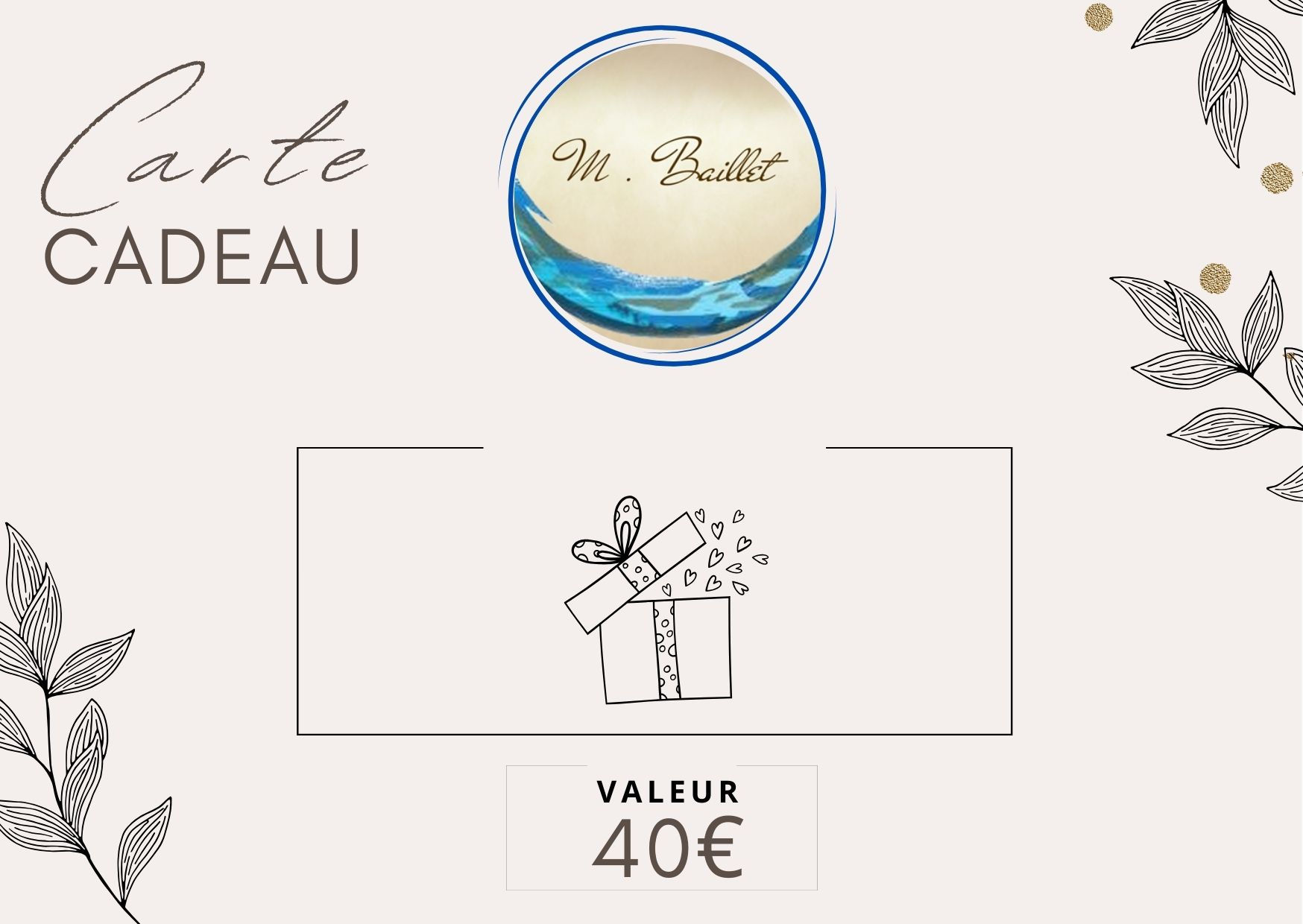 Carte cadeau - 40€