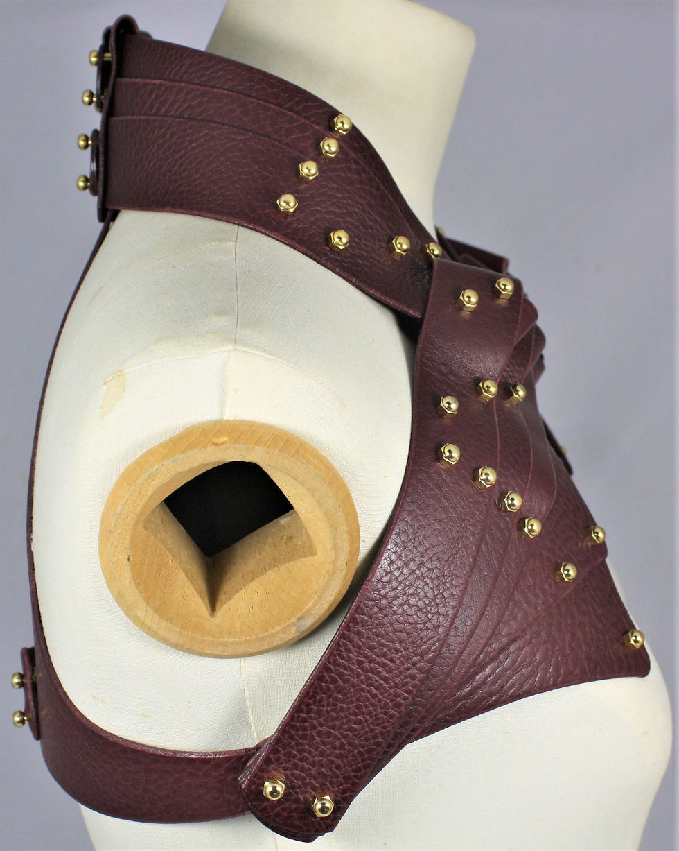 Thumbnail: Overlap Jacket - Merlot Cowhide
