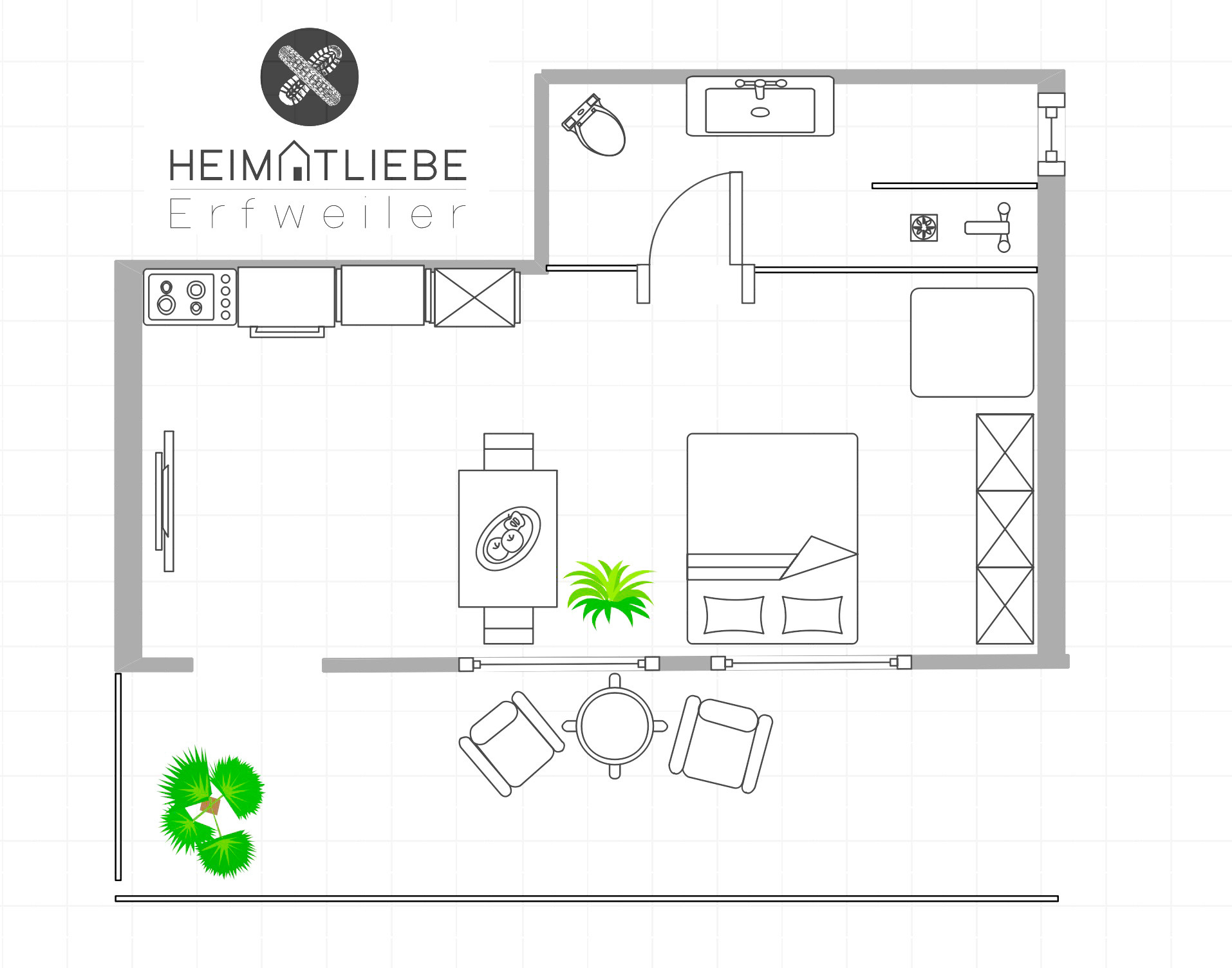 Wohnung für 2 Personen