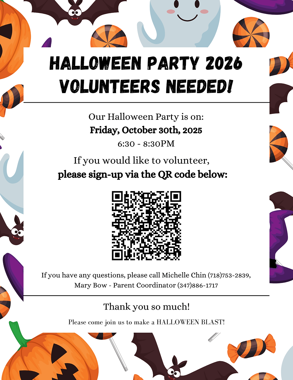 Halloween Party - Volunteers Needed!
