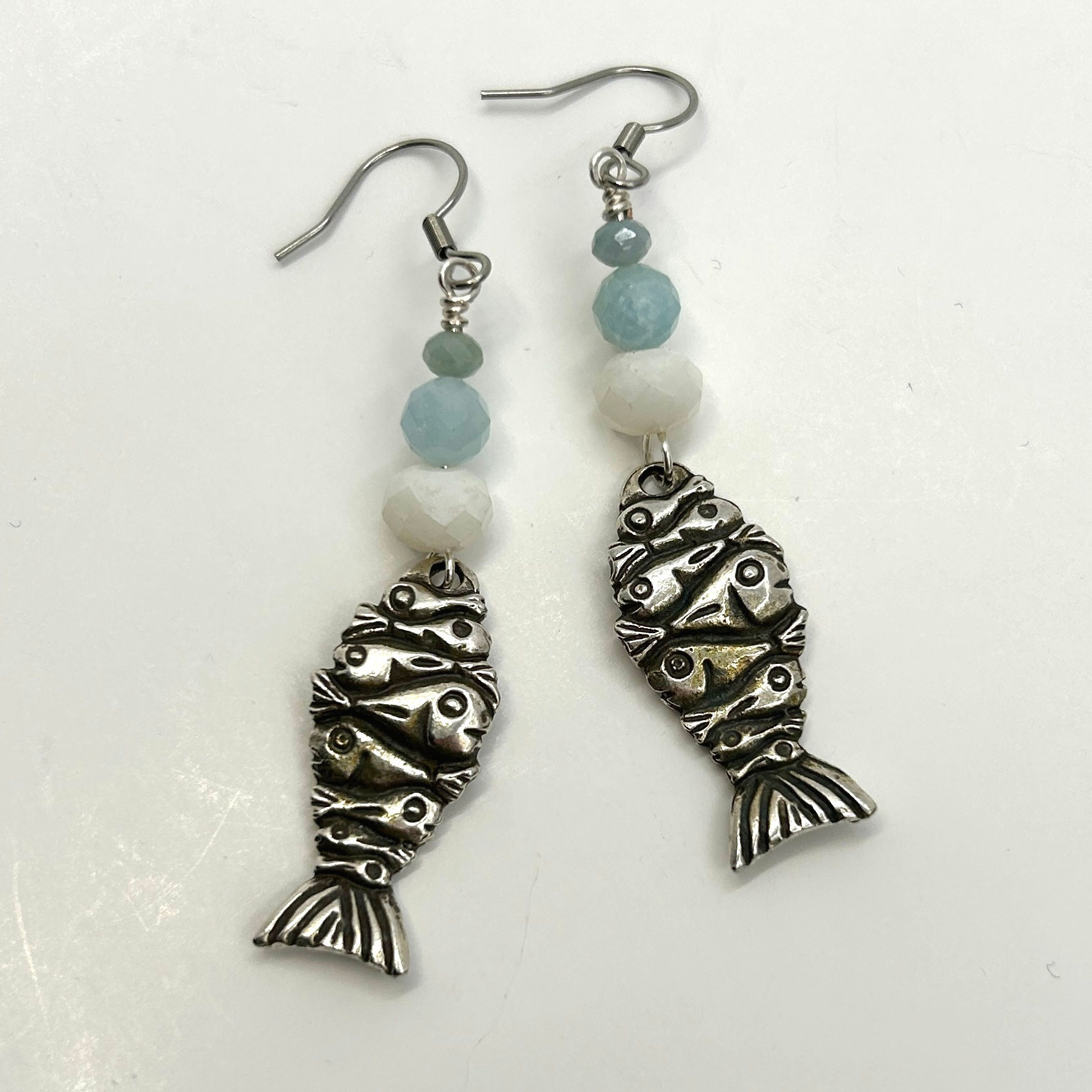 Gone Fishin’ Pewter Earrings 