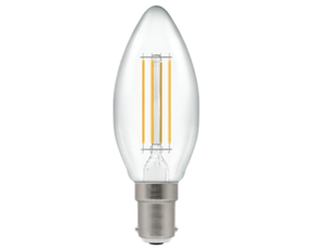 LED Filament Candle Clear Dimmable 5.9W 2700K SBC-B15