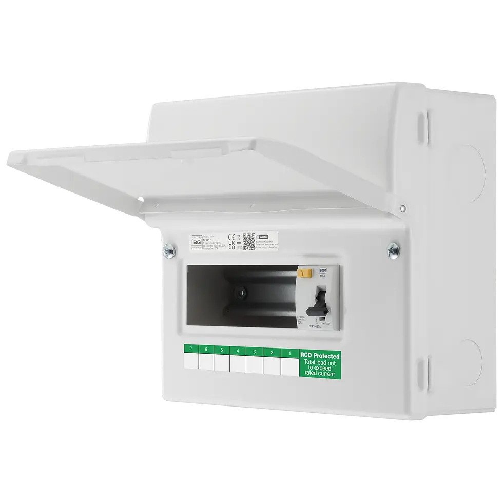Thumbnail: Consumer Unit 9 Module 7 Way Unpopulated with 1 x 100A 30mA RCD