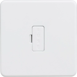 Screwless 13A Fused Spur Unit - Matt White