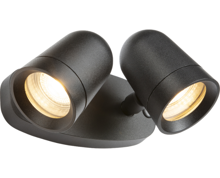 Neso 230V IP54 GU10 Twin Security Spotlights
