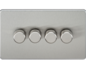 4G 2-way 10-200W (5-150W LED) Intelligent dimmer - Brushed Chrome SF2194BC