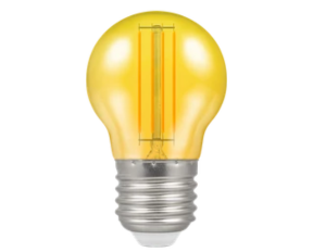 LED Filament Round Harlequin Non-Dimmable 4.5W Yellow ES-E27