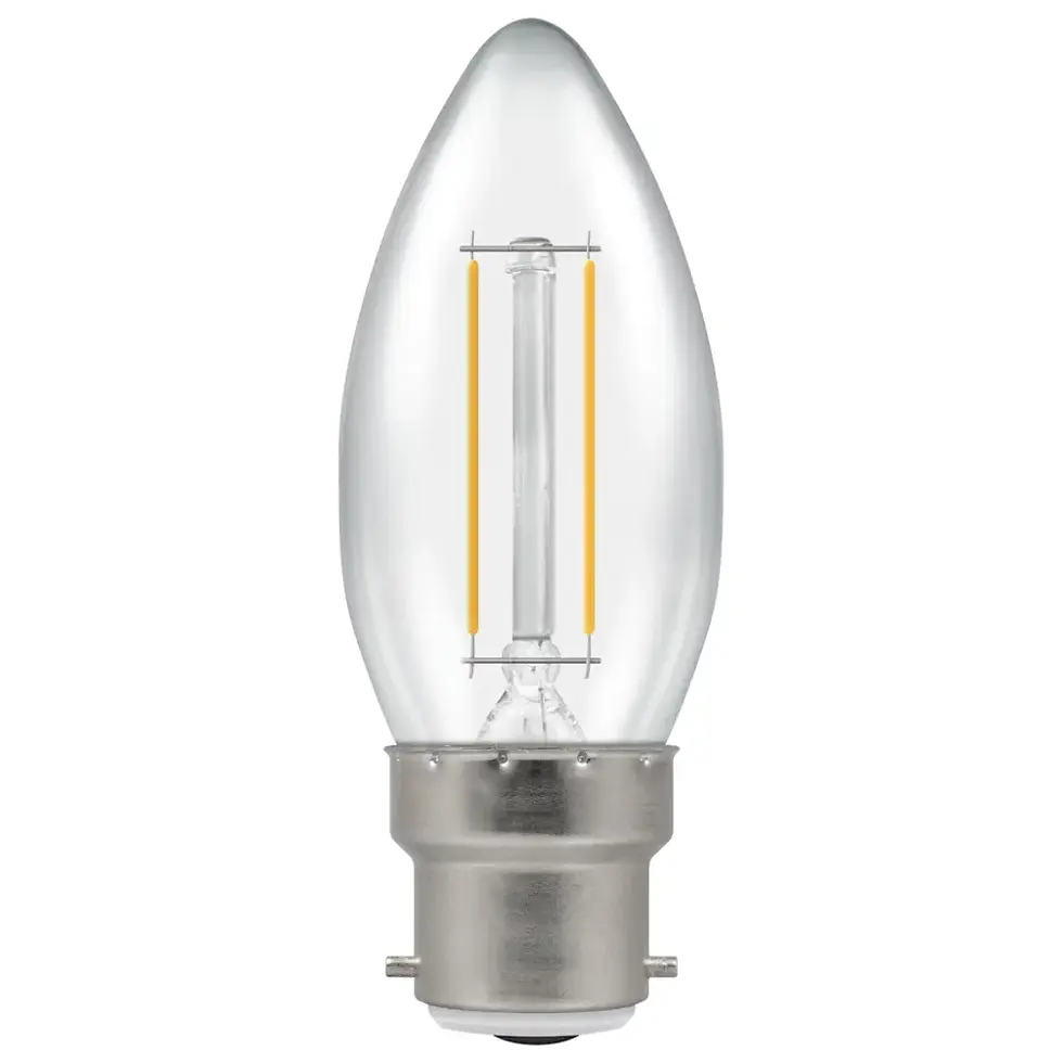 LED Candle Filament Clear • Dimmable • 2.5W • 4000K • BC-B22d