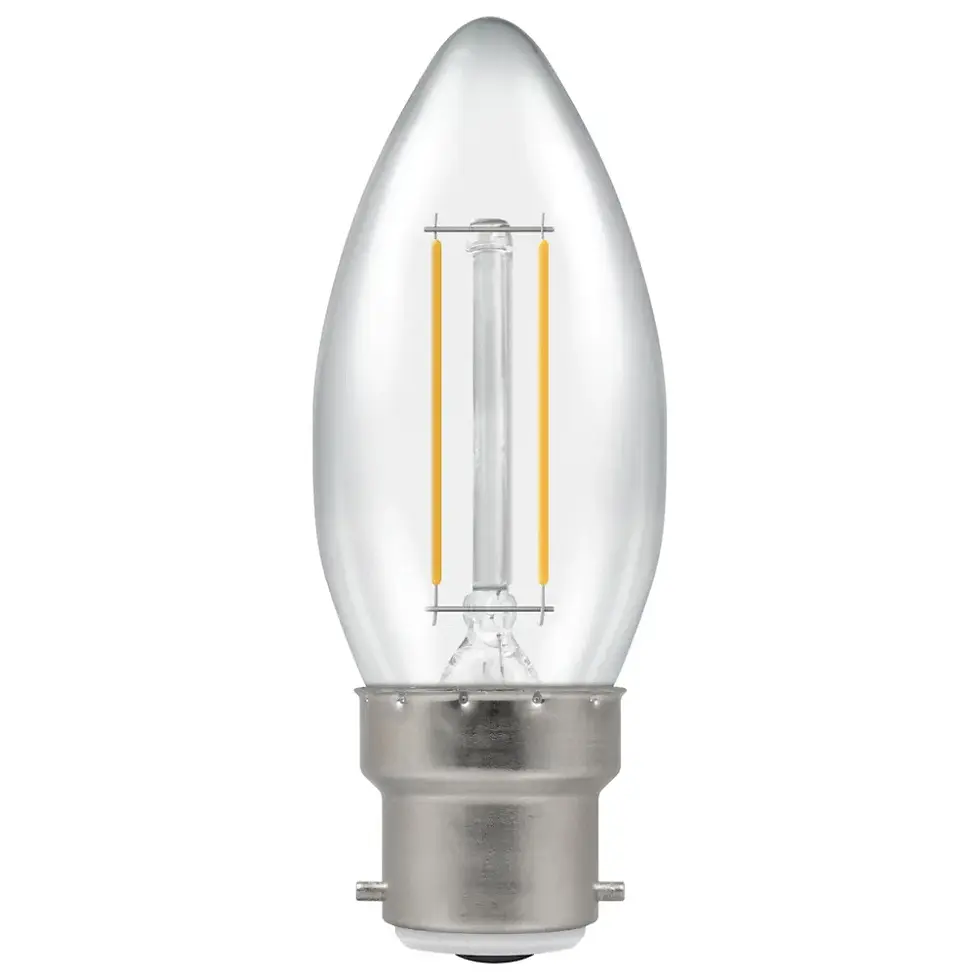 LED Candle Filament Clear • 2.2W • 2700K • BC-B22d