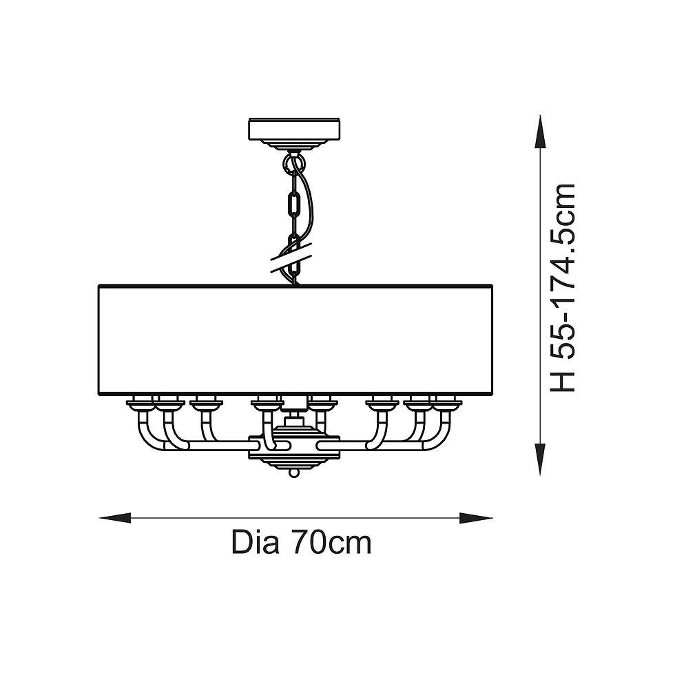 Thumbnail: Highclere 8lt Pendant