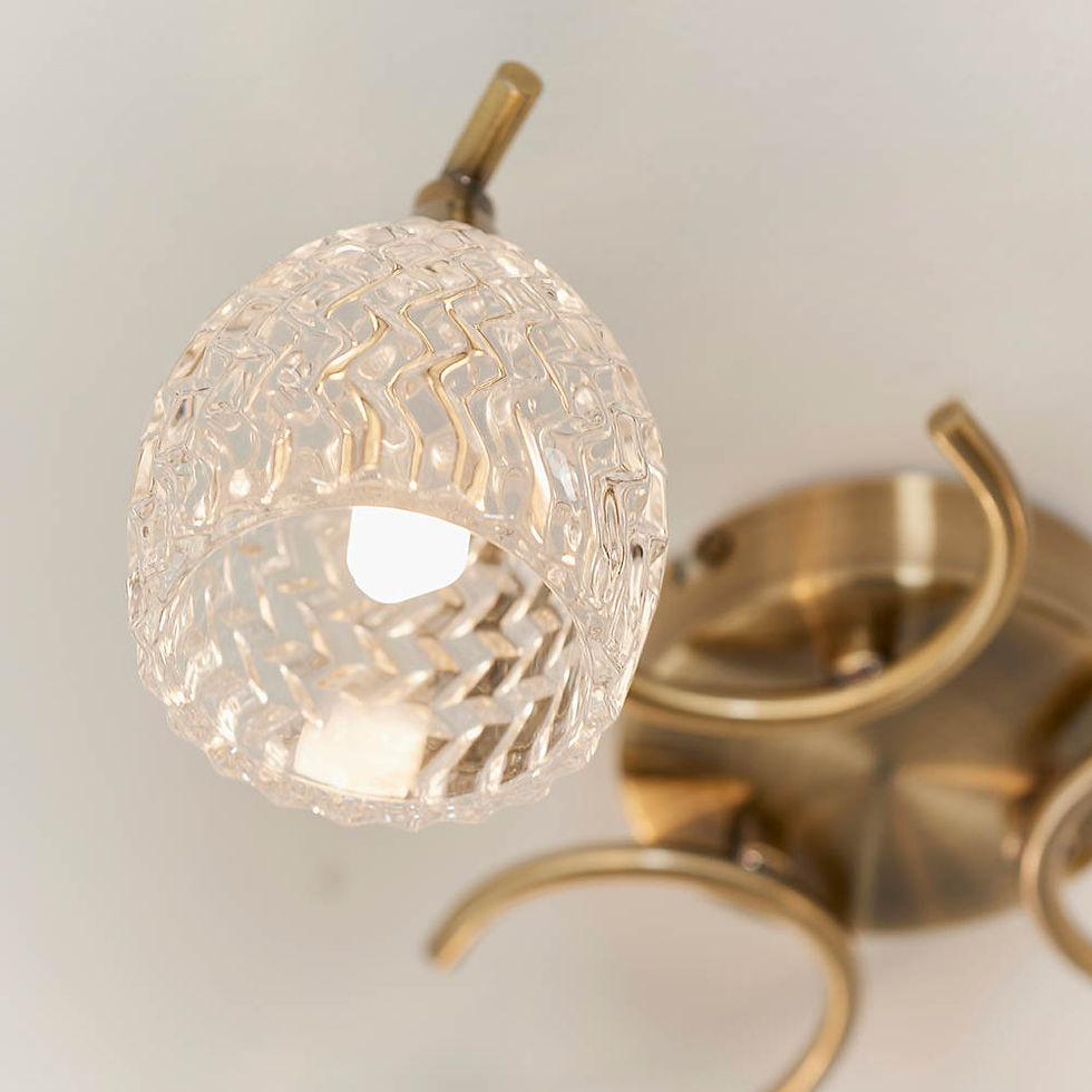 Thumbnail: Boyer 3lt semi flush Antique Brass finish