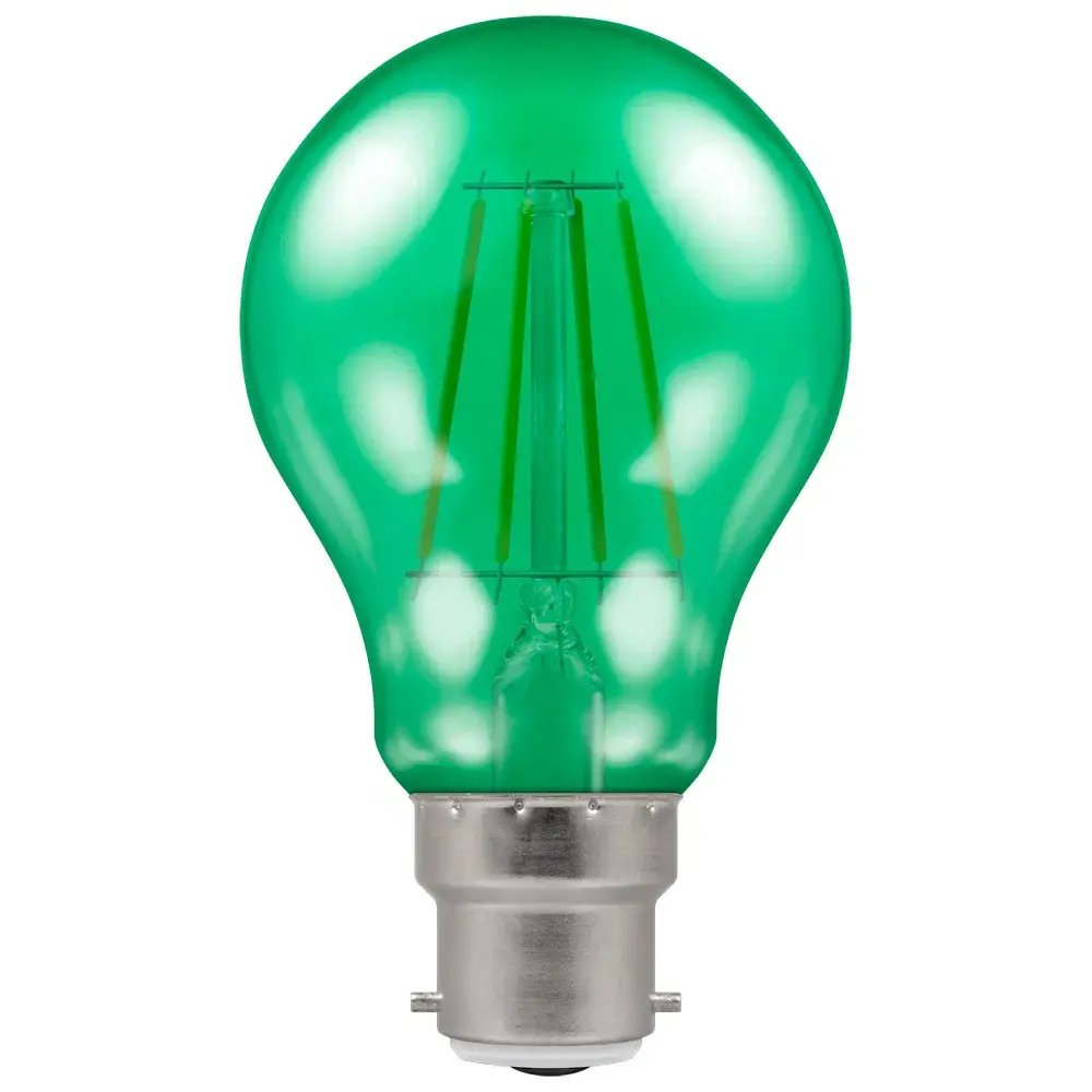 LED Filament Harlequin GLS • 4.5W • Green • BC-B22d