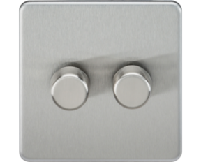 2G 2-way 10-200W (5-150W LED) Intelligent dimmer - Brushed Chrome SF2192BC