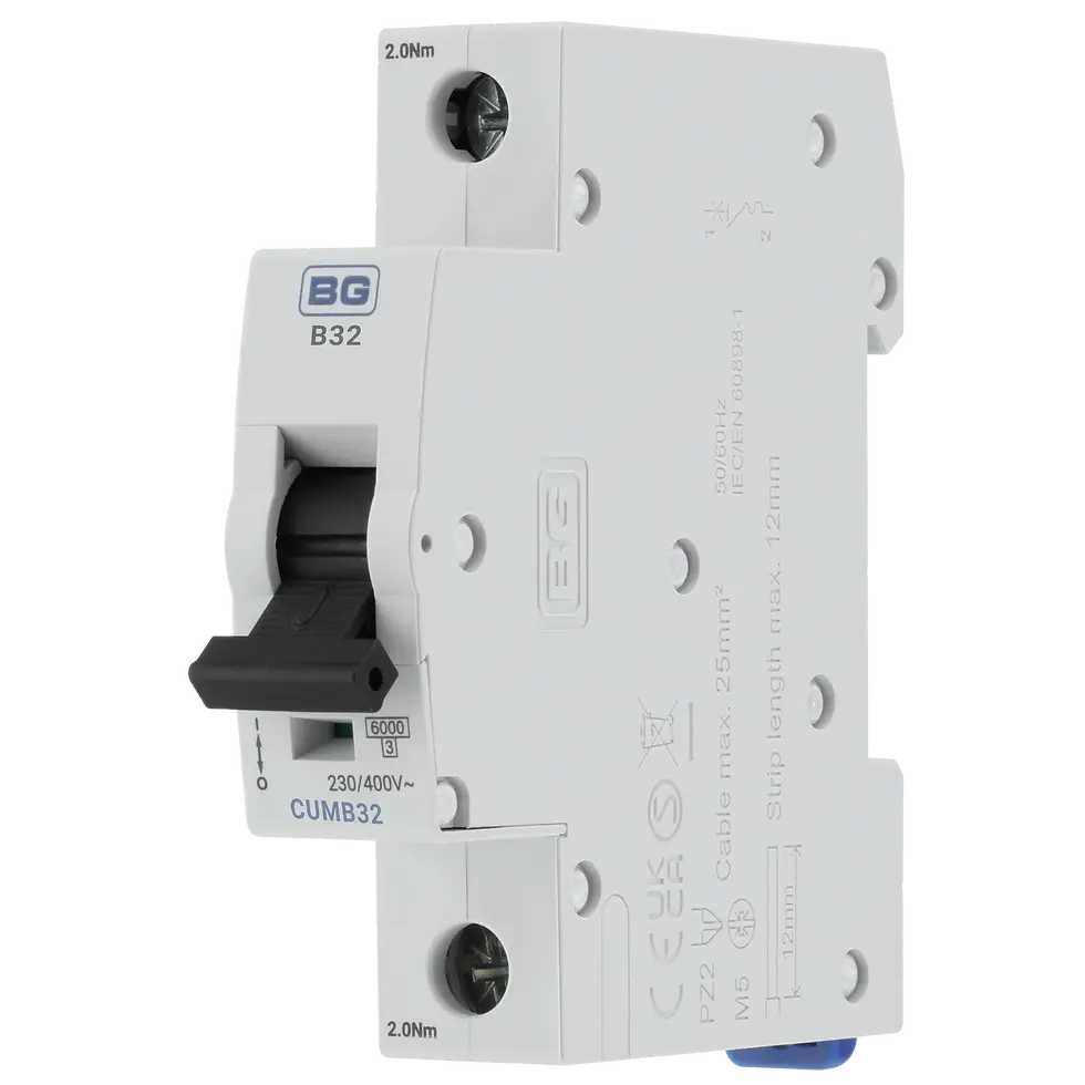 Thumbnail: Bidirectional 32A 6kA MCB B Curve Single Pole 1 Module