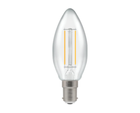 LED Filament Candle Clear Dimmable 2.2W 2700K SBC-B15