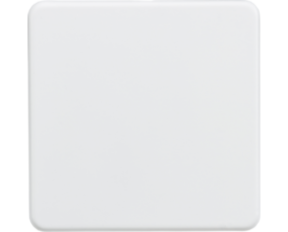Screwless 1G Blanking Plate - Matt White