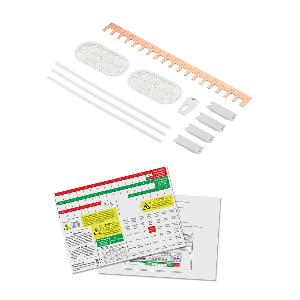 Thumbnail: Consumer Unit 22 Module 15 Way Populated with 100A Main Switch, 2 x100A 30mA RCD