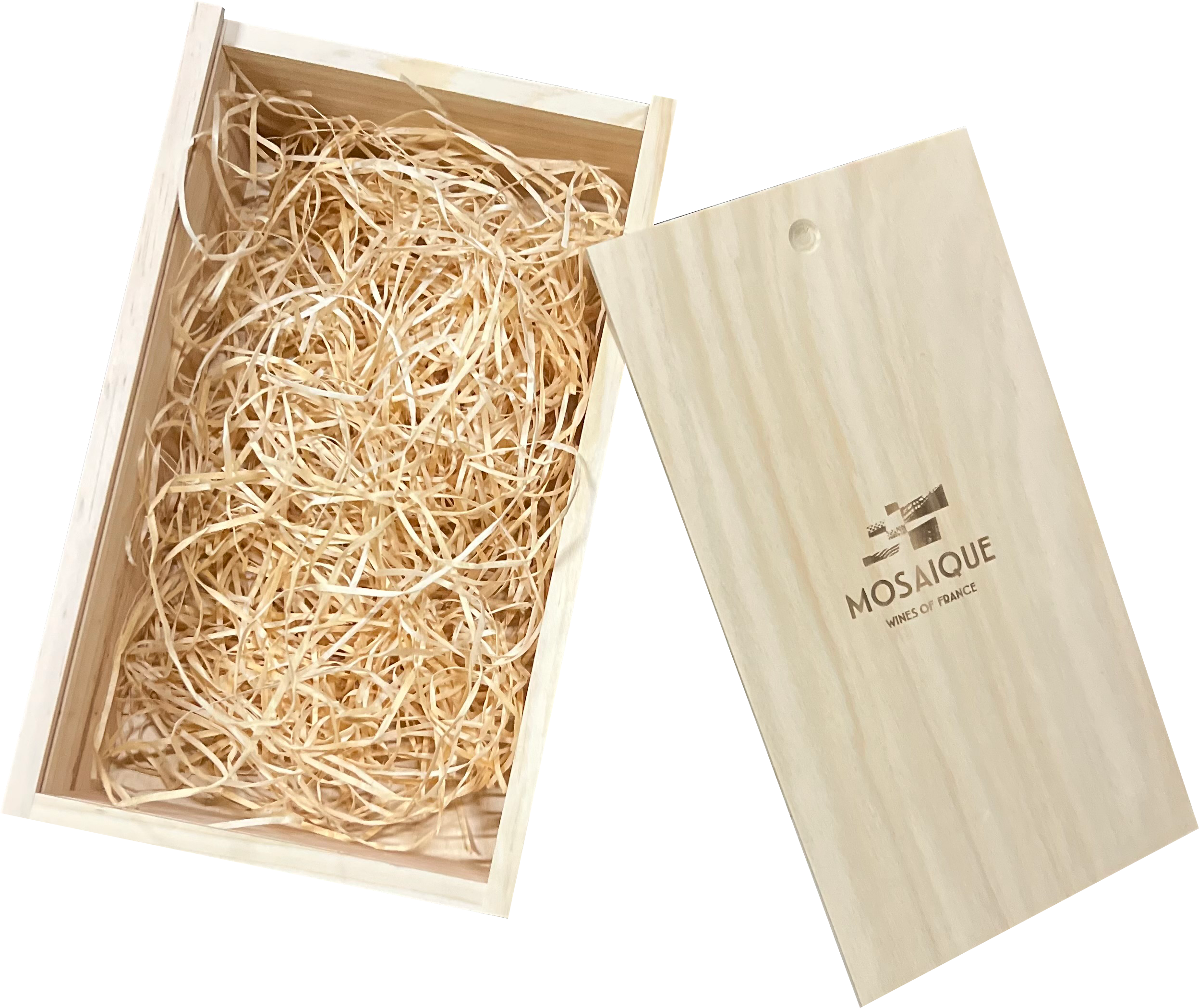Double wooden wine box (335 x 190 x 90mm)