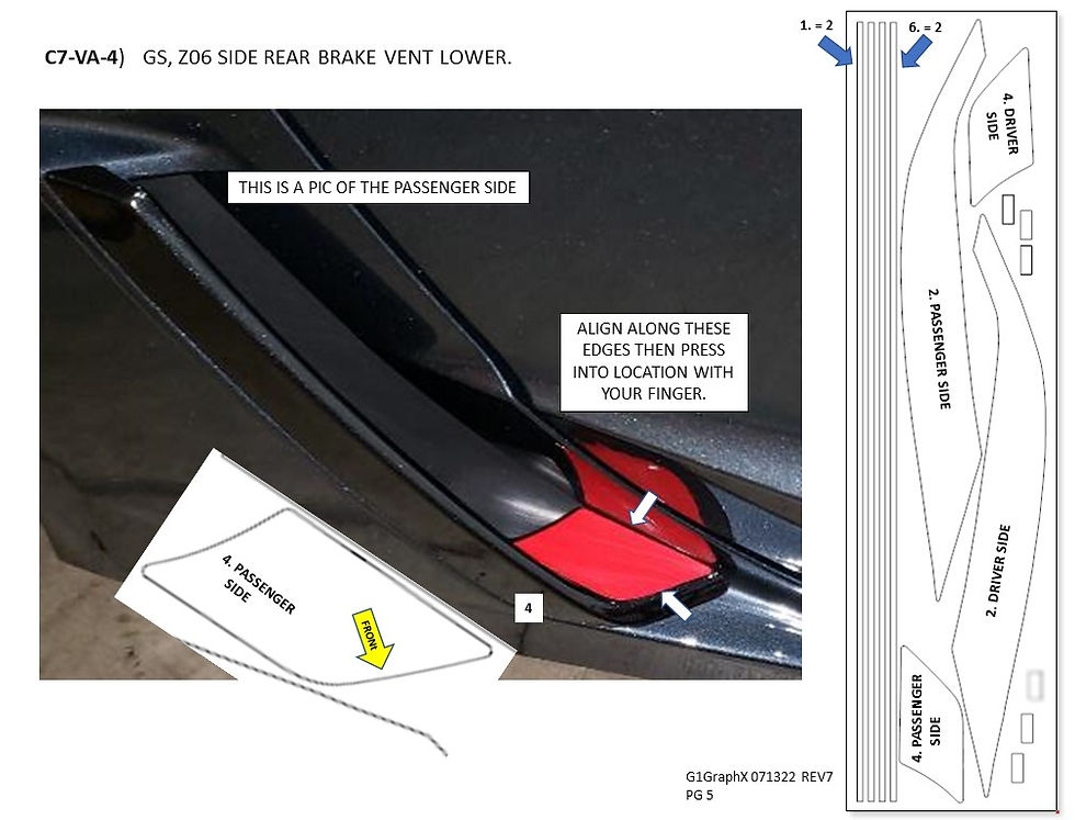 Thumbnail: Vent Accents for C7 Grand Sport Coupe - FRT,RR,& SIDES