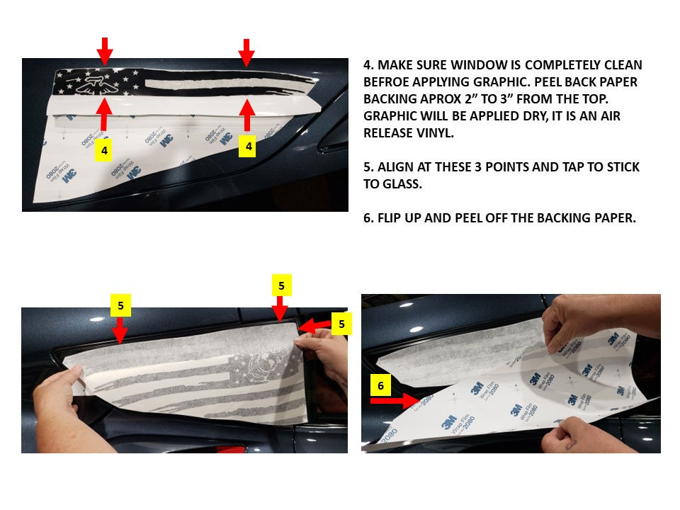 Thumbnail: C8 Rear Side Window Tattered Flag