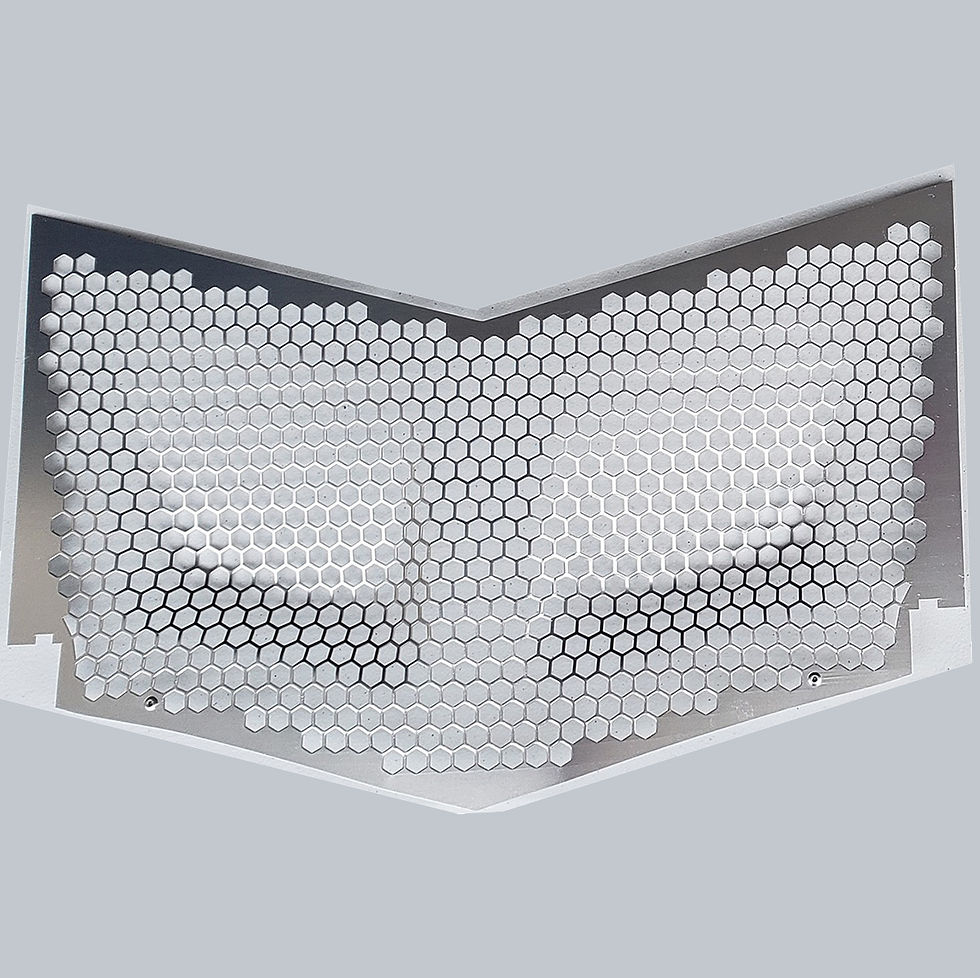 Thumbnail: Car Hood Insert - Unpainted + Anodized Hex Screen