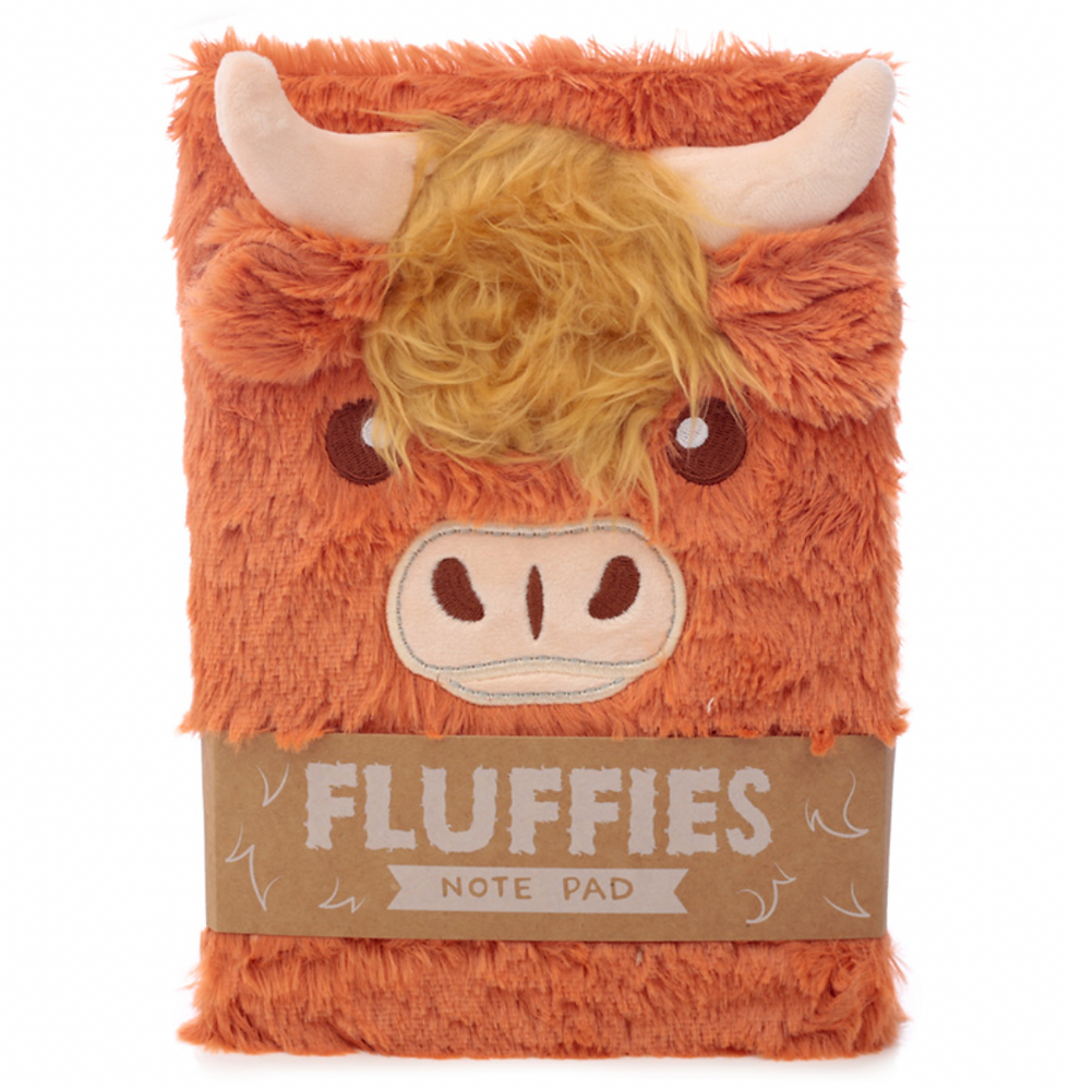Highland Coo Cow Plush Fluffies A5 Lined Notebook