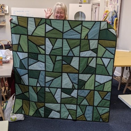 Thumbnail: Mosaic Stained Glass Quilt Pattern
