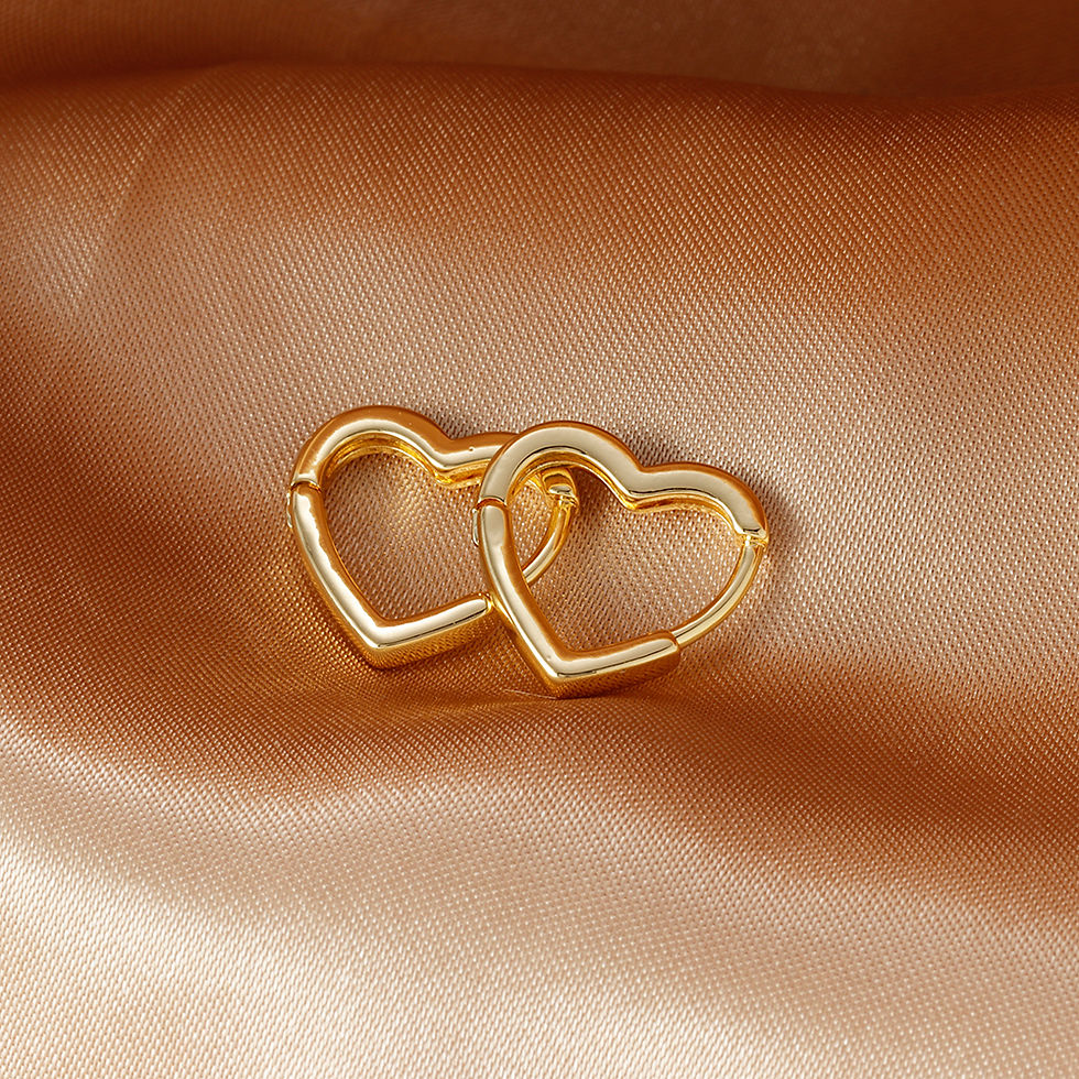 Thumbnail: Amour Heart Hoop Earrings