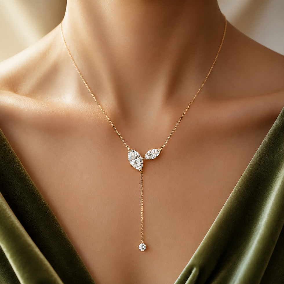 Thumbnail: Celeste Marquise Lariat Necklace