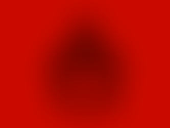 Artistic face of Goddess Durga drawn in black on a red background, symbolizing power, strength, and divine energy.