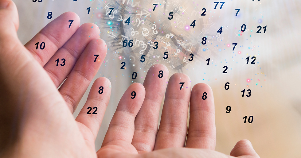 image showing hand and number coming out