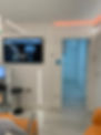 dental practice room with screen