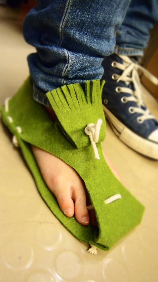 One piece folded shoe
