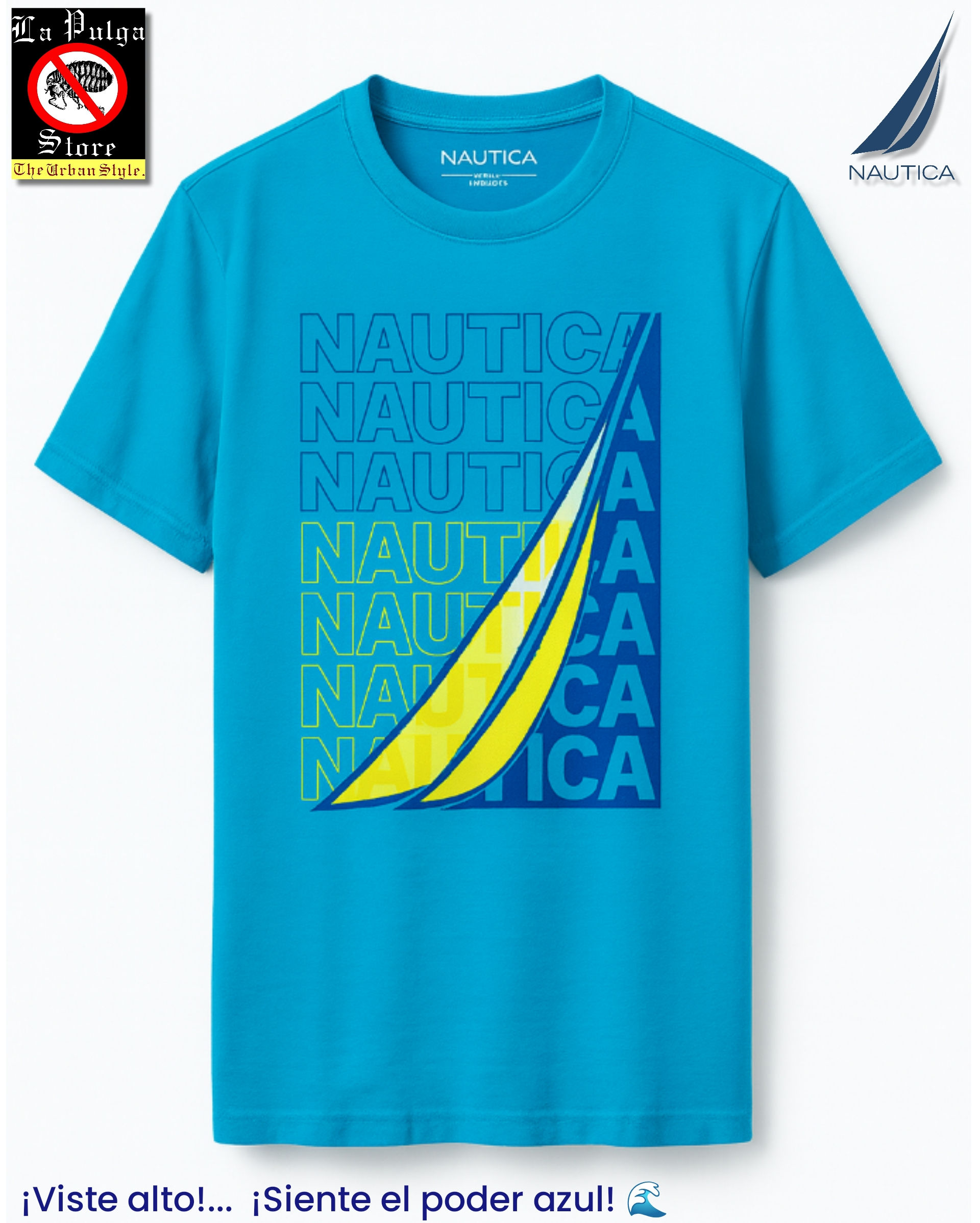 Playera Nautica | Aqua Atlantic Tee