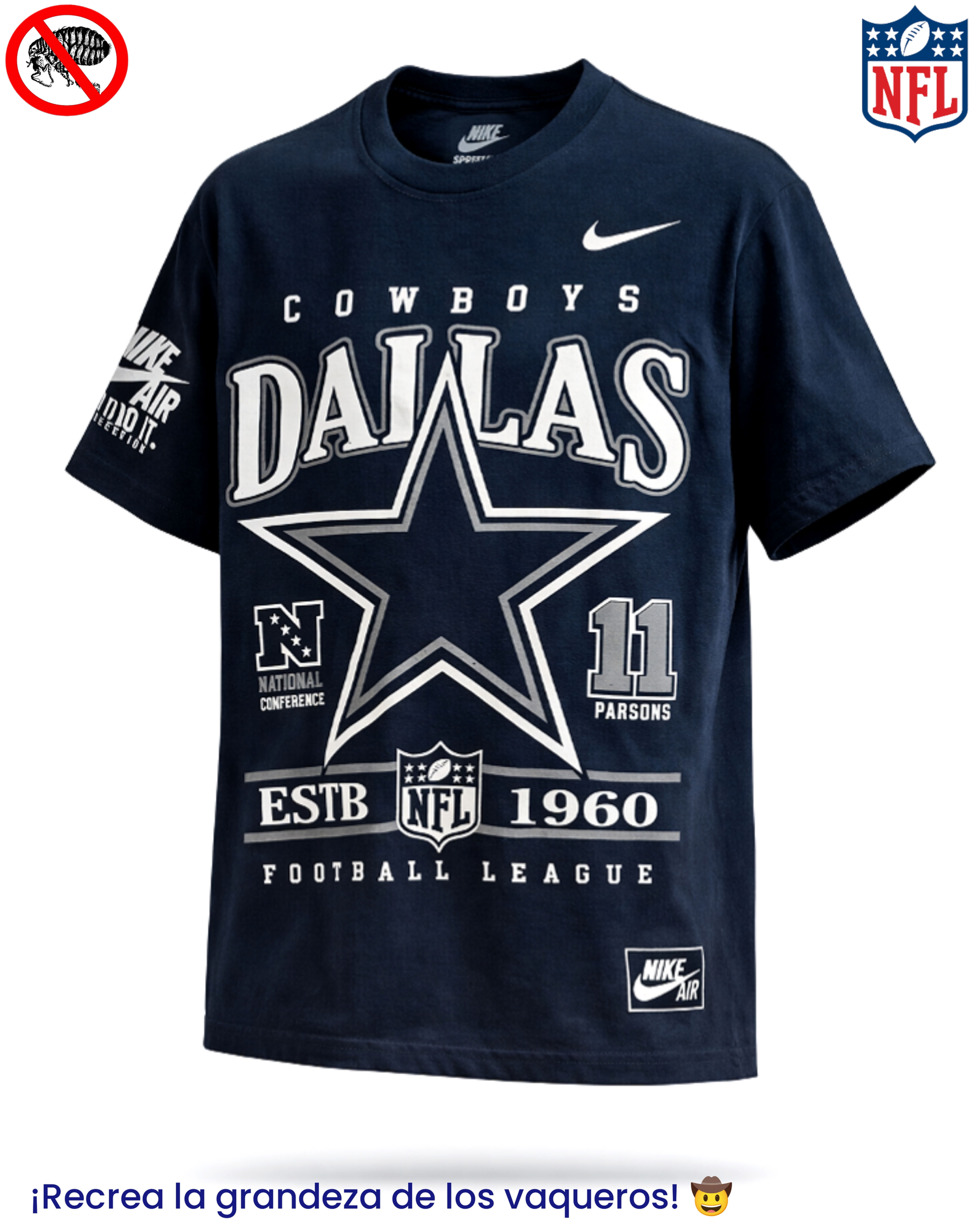 Playera NFL | Gridiron Legacy 1960 – Dallas Elite Edition
