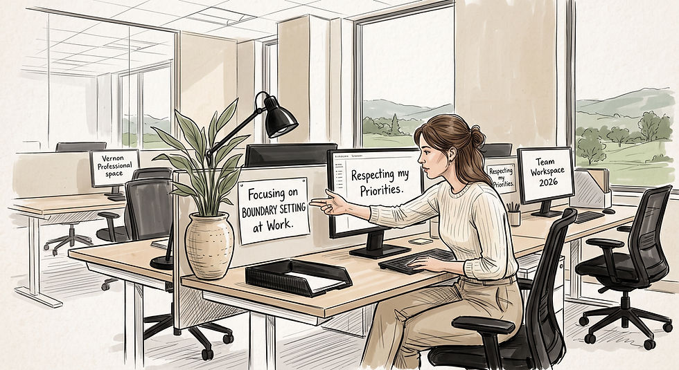 A professional closing their laptop at the end of the day, representing work-life balance and setting boundaries at work.