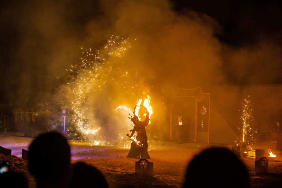 Medival fire eater show in french ancien castle (6)
