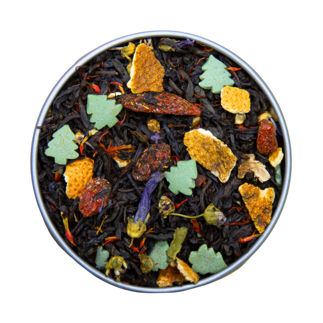 Thé de l'Avent : Orange, mauve, amande et goji