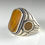 Thumbnail: Silber Ring 925 Tigerauge ø 20 x 14 mm Gr. 64/20,8 mm
