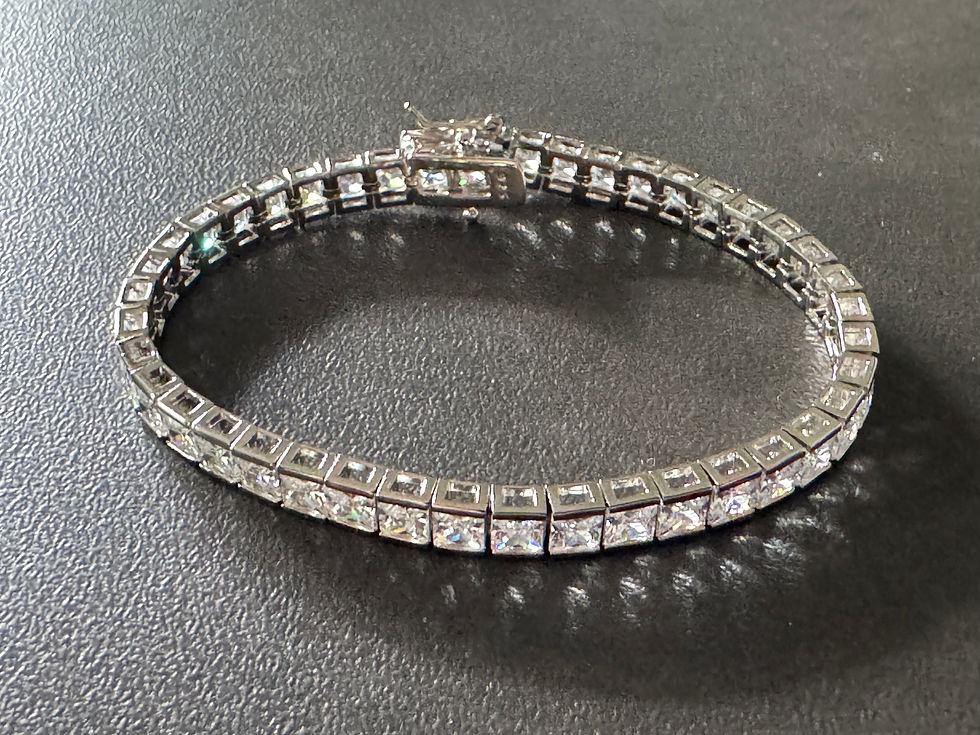 Thumbnail: Tennisarmband Silber 925 mit Zirkoniensteinen 4 mm 17-18 cm