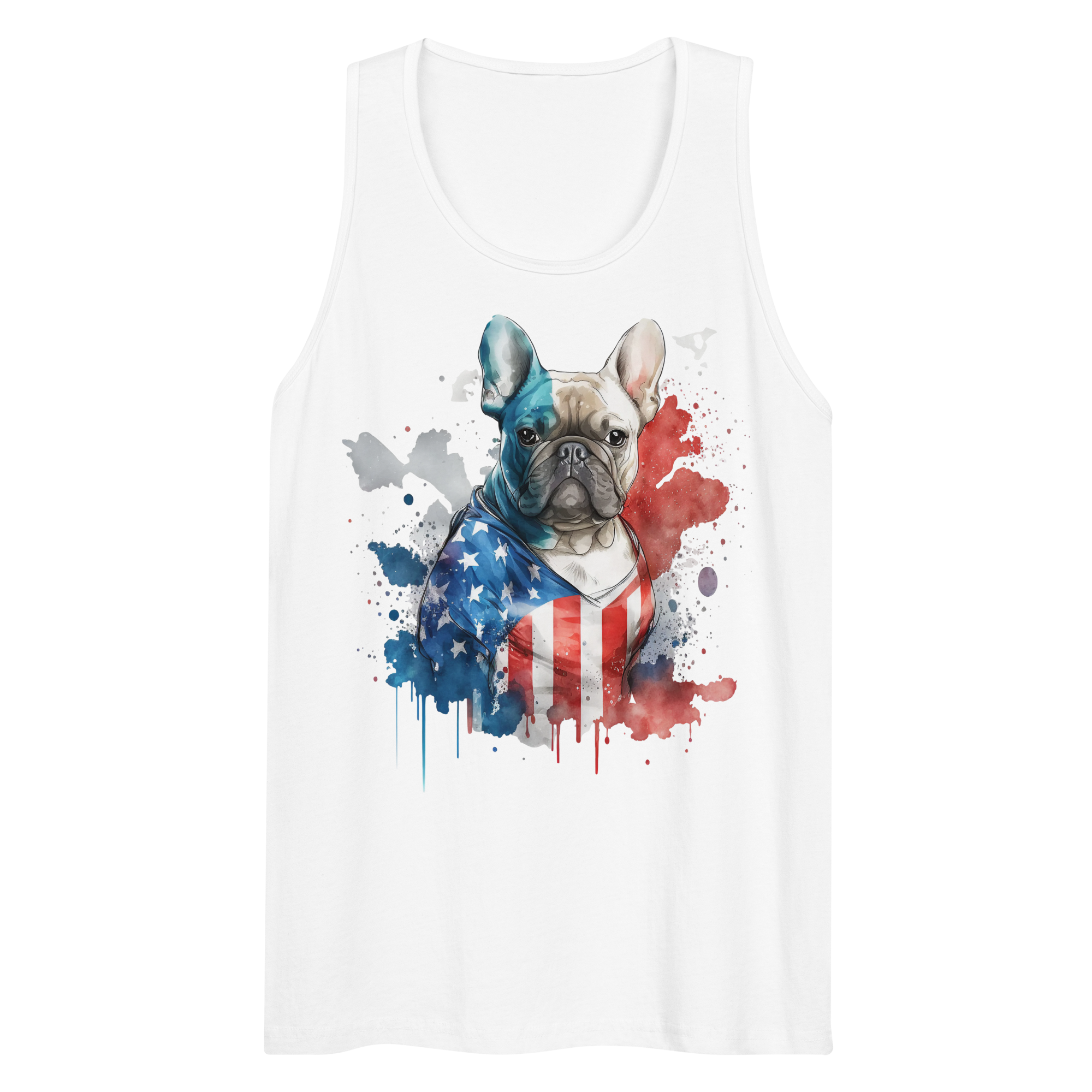 4th of July- French Bulldog Tank Top