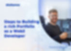 Image of a web3 developer, depicting the steps in building a portfolio