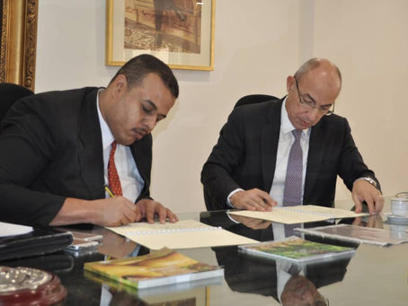 المهندس يادين يوقع اتفاقية شراكة مع الاتحاد العربي للقبائل العربية القاهرة