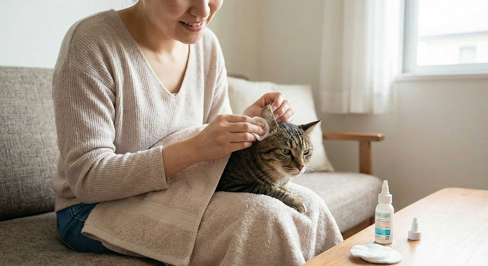 čištění uší koččce