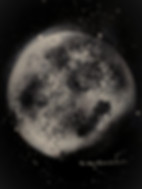 Moon-themed spray paint artwork featuring celestial shades and soft color gradients