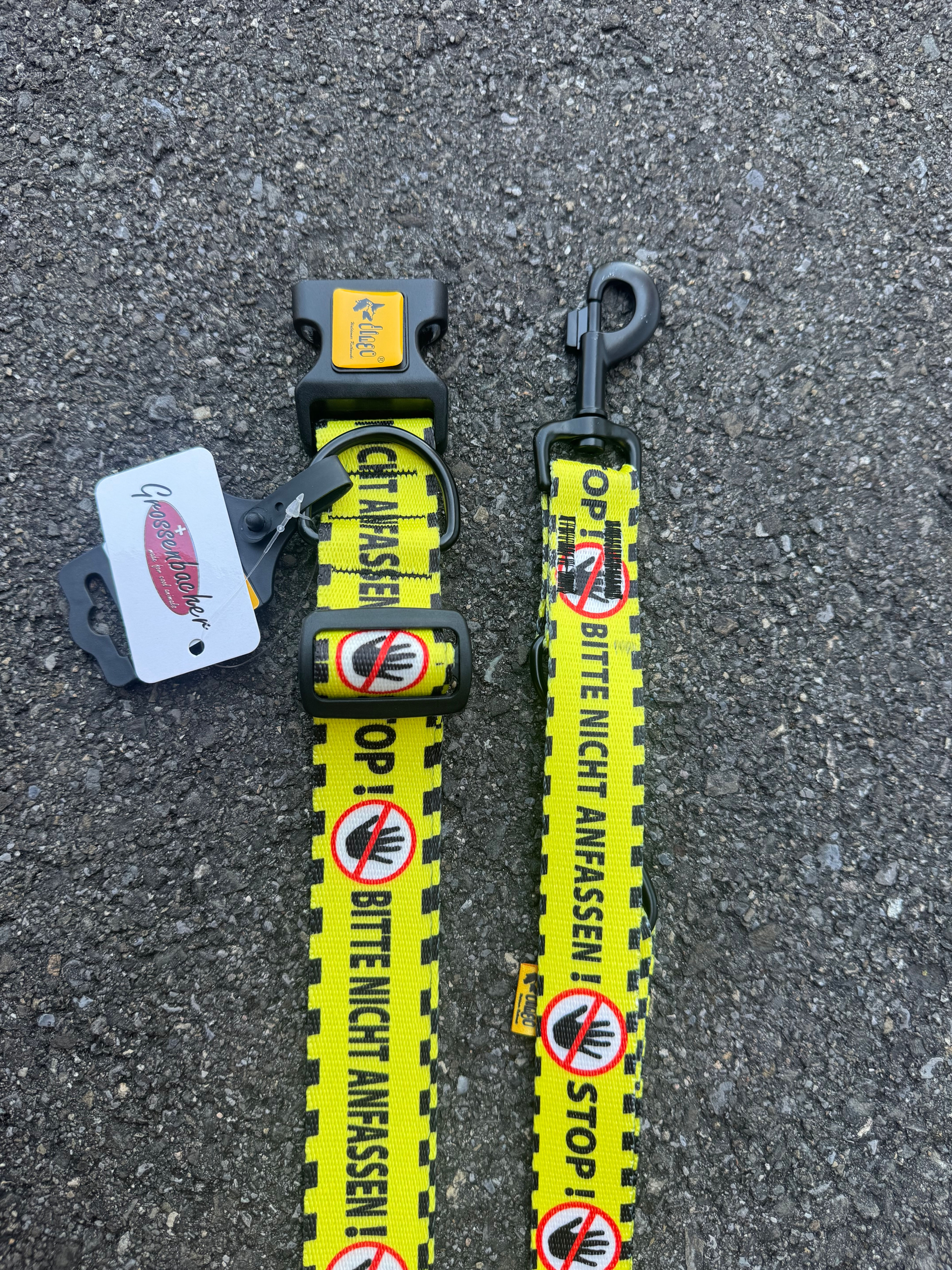 Leine und Halsband Bitte nicht berühren Abstand