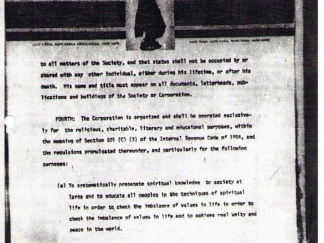 Iskcon Incorporation certificate 